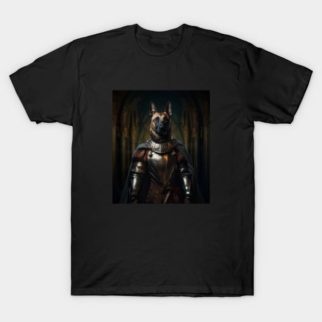 Gallant Belgian Malinois - Medieval Knight T-Shirt by HUH? Designs